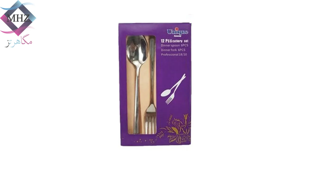 سرویس قاشق و چنگال 12 پارچه مدل یونیک