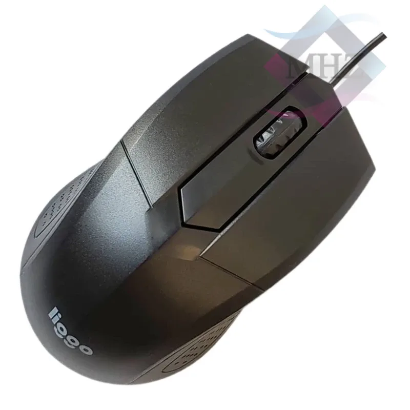 کیبورد و ماوس با سیم لیگو مدل KM606 با سوییچ ممبرین، Full Size، پایههای ضد لغزش، اتصال Plug & Play