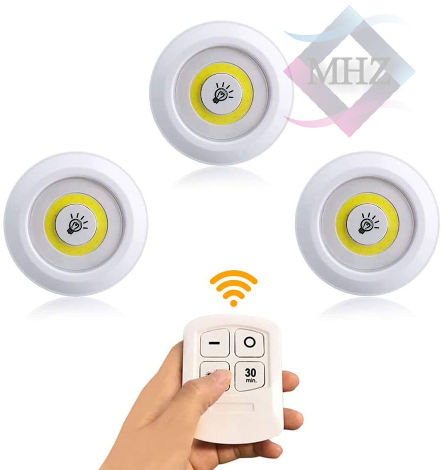 چراغ اضطراری سقفی مدل ریموت دار 3in1 مجموعه 3 عددی