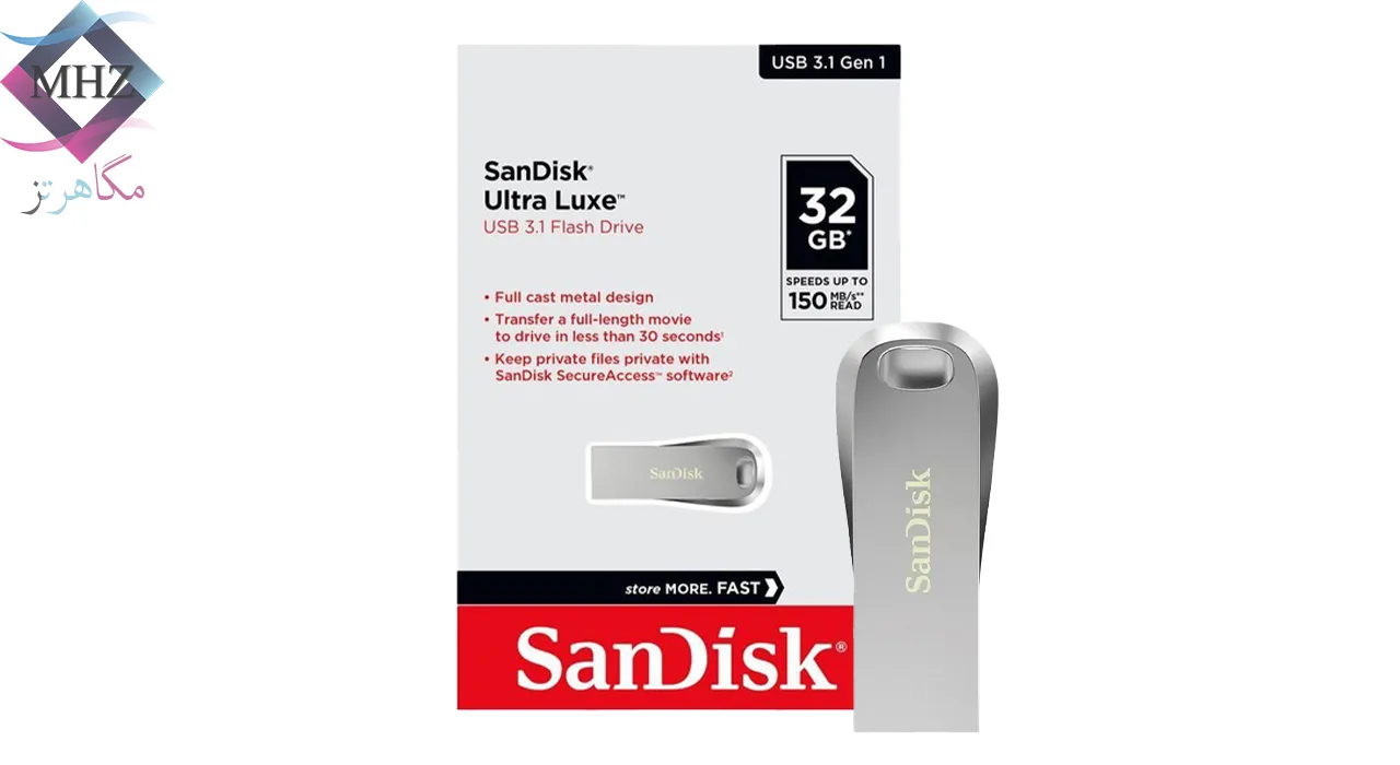 فلش مموری سن دیسک SanDisk مدل Ultra Luxe CZ74 ظرفیت 32 گیگابایت