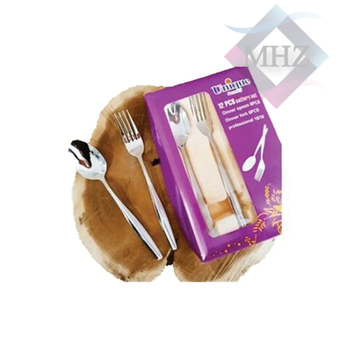 سرویس قاشق و چنگال 12 پارچه مدل یونیک