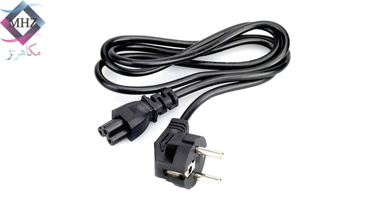 کابل برق سه پین آداپتور لپتاپ طول 1.5 متر