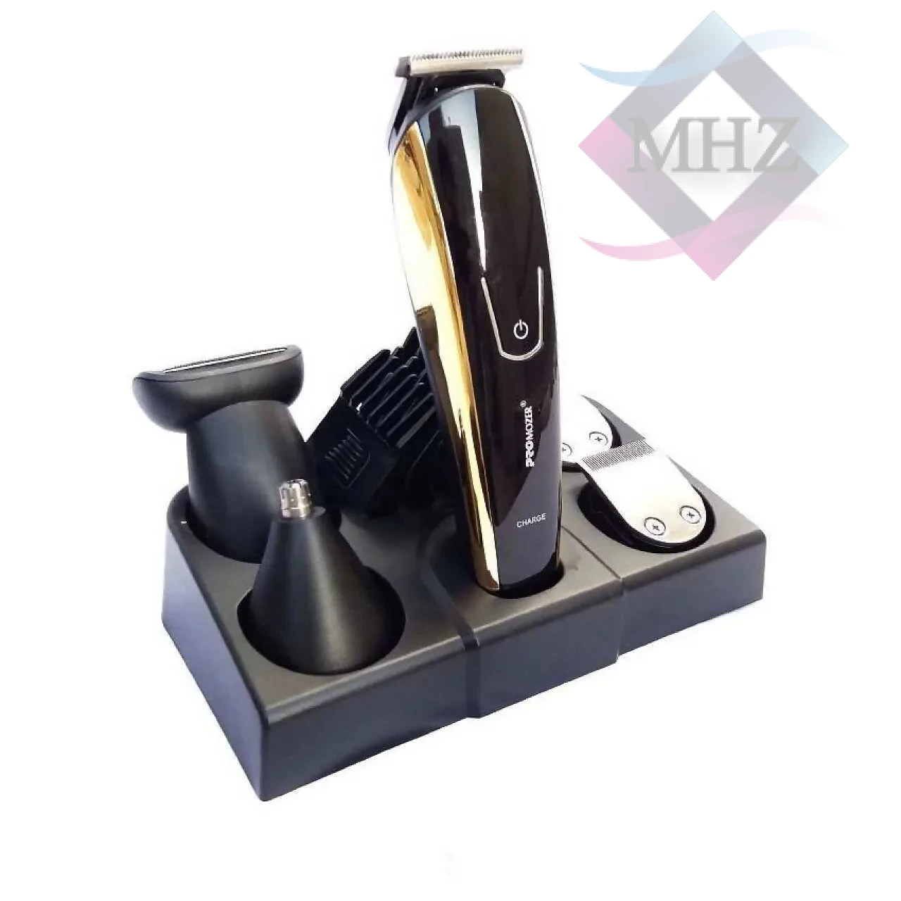 ماشین اصلاح موی سر و صورت مردانه پروموزر مدل MZ-2022 با 5 عدد شانه، ظرفیت 600 میلی آمپر، زمان شارژ 5 ساعت، زمان کارکرد 60 دقیقه