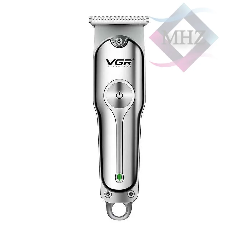 ماشین اصلاح موی سر و صورت وی جی آر مدل V-071، اصلاح به صورت خط زن و حجم زن، با قابلیت استفاده به صورت خشک و مرطوب، طراحی ارگونومیک، نمایشگر میزان شارژ، امکان شارژ شدن سریع، منبع انرژی باتری قابل شارژ، به همراه شارژر، برس تمیزکننده، روغن و محافظ