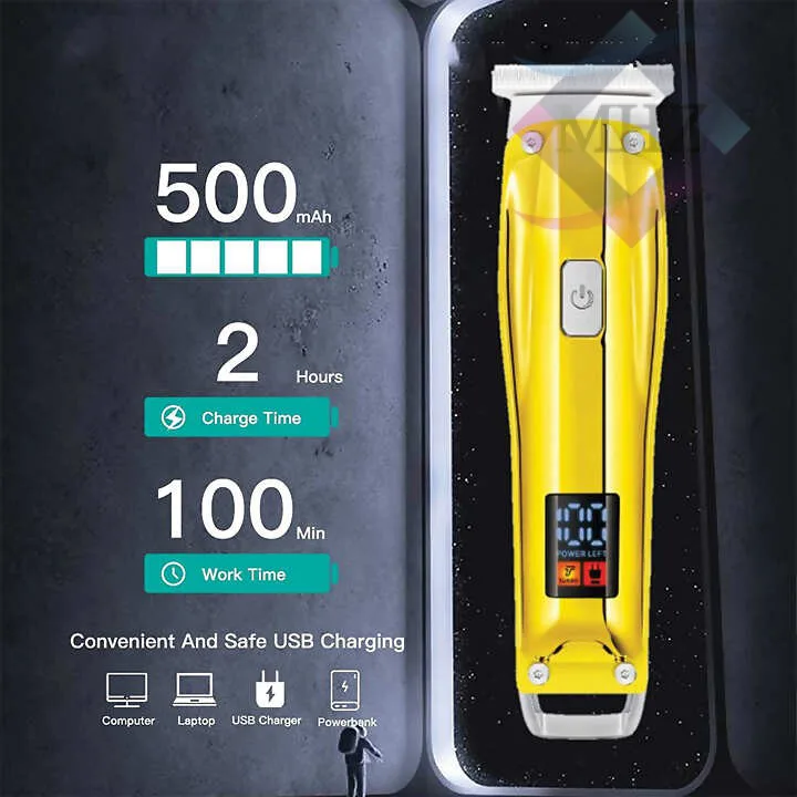 ماشین اصلاح موی سر و صورت تریمر وی جی آر مدل V-956 با قابلیت اصلاح با شماره صفر، دارای طراحی ارگونومیک، تیغه های خود تیز شونده و صفحه نمایش LED، منبع انرژی برق و باتری، جنس تیغه استیل ضد زنگ، مدت زمان شارژ 120 دقیقه و مدت زمان استفاده پس از شارژ 100 دقیقه