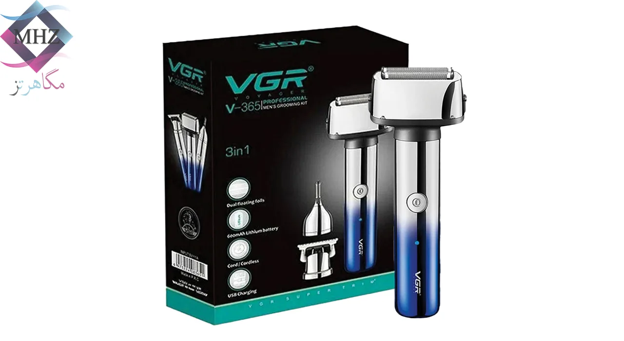 ماشین اصلاح 3 کاره سر و صورت وی جی آر VGR مدل V-365