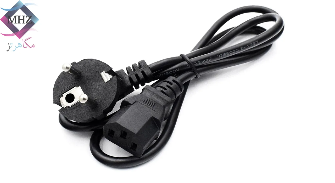 کابل برق 3 پین مدل power cable طول 1.5 متر