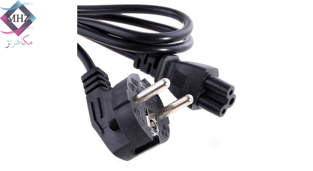 کابل برق سه پین آداپتور لپتاپ طول 1.5 متر