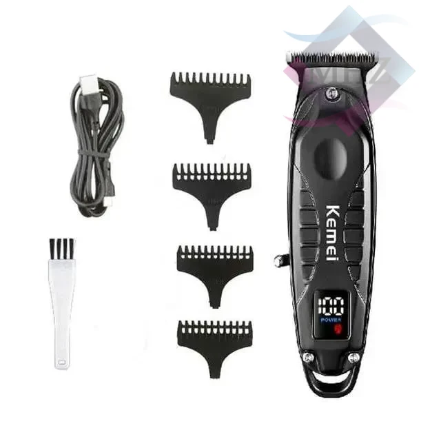 ماشین اصلاح موی سر و صورت کیمی مدل KM-2288 با تکنولوژی برش مستقیم، طراحی ارگونومیک، باتری لیتیومی، تیغه از جنس تیتانیوم، ظرفیت 1200 میلی آمپر، خط زن، به همراه 4 شانه مجزا و برس تمیزکننده