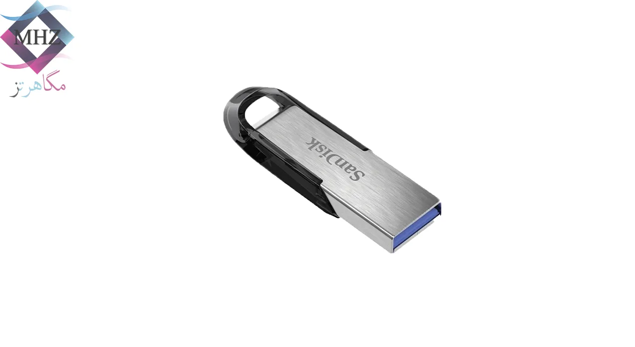 فلش مموری 16 گیگابایت سن دیسک مدل Ultra Flair CZ73، دارای رابطهای USB 3.0 و USB 2.0، سرعت استاندارد انتقال اطلاعات 5 گیگابیت بر ثانیه، دارای قابلیت رمزگذاری فایلها
