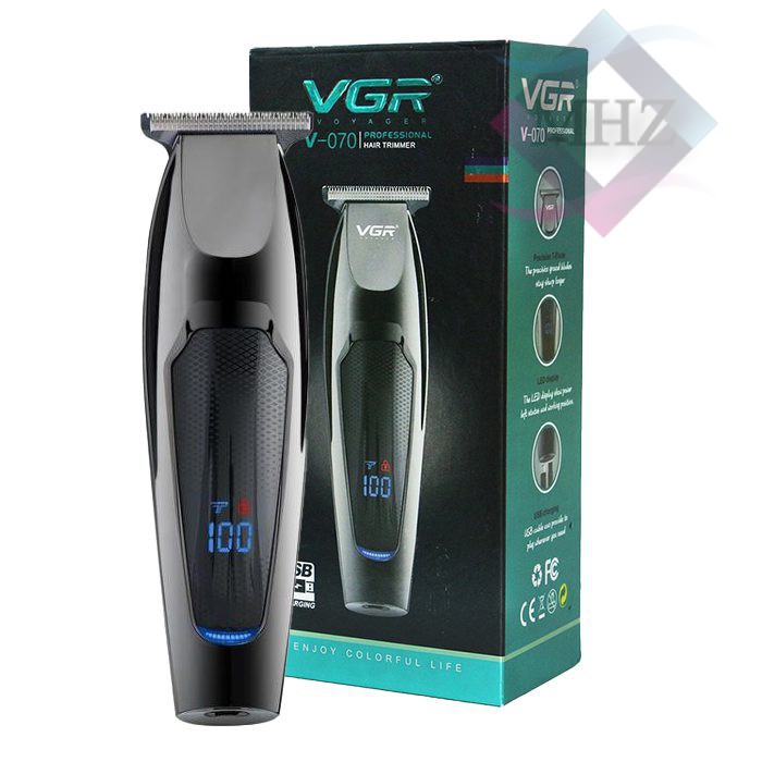 ماشین اصلاح موی سر و صورت تریمر وی جی آر مدل V-070، دارای طراحی ارگونومیک، ضد آب، منبع انرژی باتری قابل شارژ، اندازه اصلاح 1 میلیمتر، جنس تیغه استیل ضد زنگ، مدت زمان شارژ 120 دقیقه