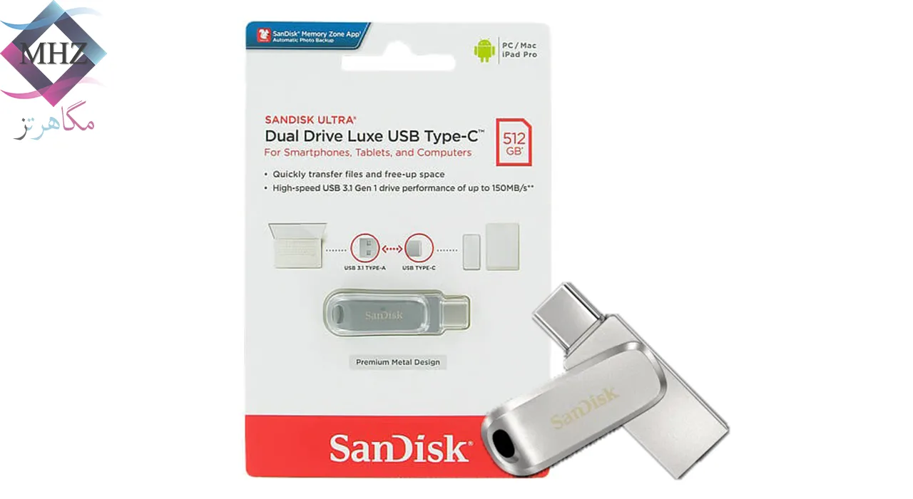 فلش مموری سن دیسک مدل Ultra Dual Drive Luxe