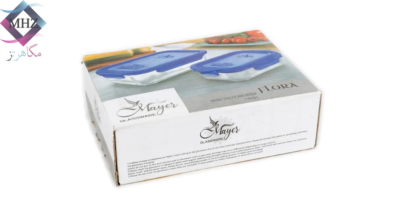 ظروف نگهدارنده شیشه ای 4 تیکه برند فلور Flora