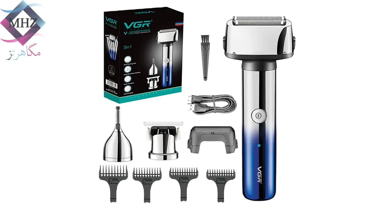 ماشین اصلاح 3 کاره سر و صورت وی جی آر VGR مدل V-365