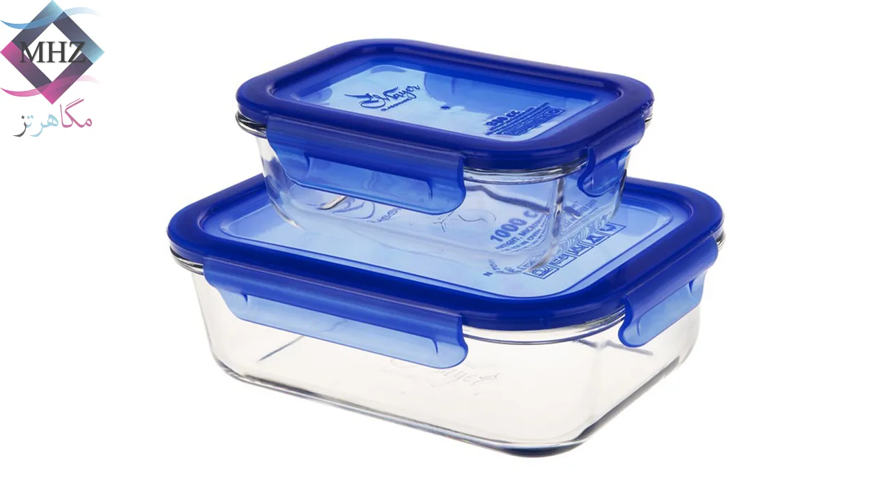 ظروف نگهدارنده شیشه ای 4 تیکه برند فلور Flora