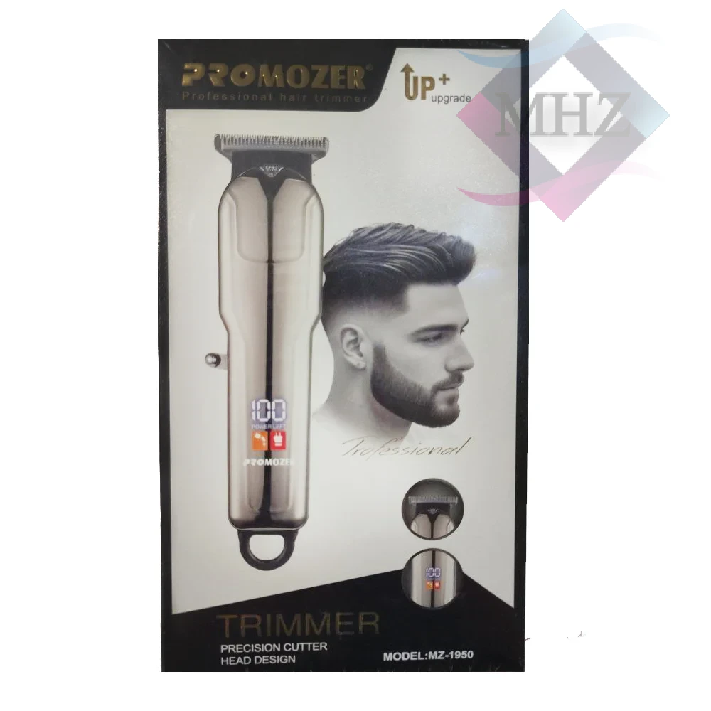 ماشین اصلاح موی سر و صورت پروموزر مدل MZ-1950 با توان 5 وات، تیغه های از جنس استیل ضد زنگ، زمان شارژ 1.5 ساعت و زمان کارکرد 90 دقیقه