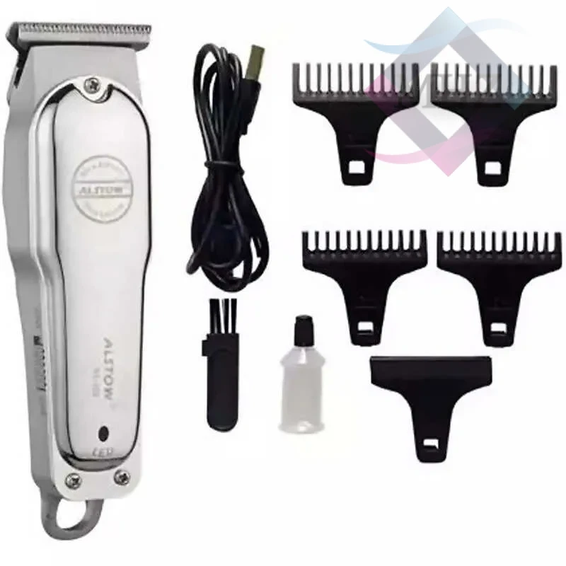 ماشین اصلاح موی سر و صورت آلستو مدل NS-308 توان 6 وات، ظرفیت 600 میلی آمپر، زمان شارژ 2 ساعت، زمان کارکرد 80 دقیقه، دارای 5 عدد شانه، باتری لیتیومی