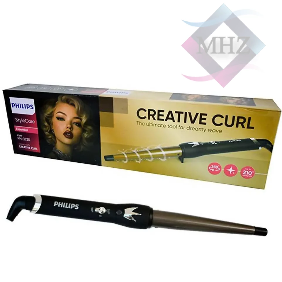 فر کننده مو فیلیپس مدل PH-3720 با گستره دمایی 210 درجه سانتیگراد، پوشش سرامیکی، فناوری تولید یون، سیم گردان