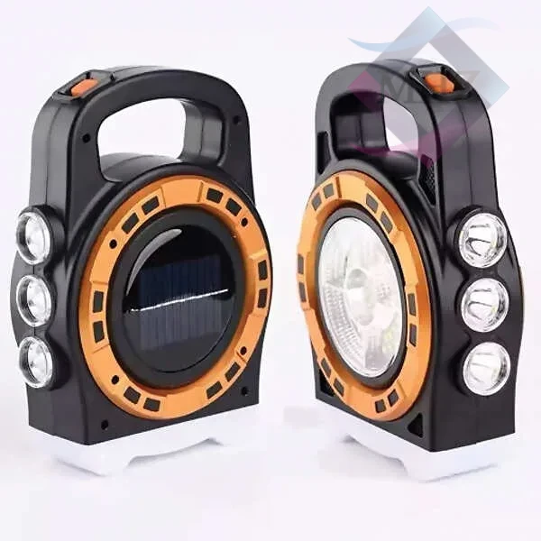 چراغ اضطراری هاری بلت مدل HB-6678 خورشیدی با توان 20 وات، بهرهگیری از LED و COB، قابلیت شارژ خورشیدی، باتری 2400 میلی آمپر ساعت، استاندارد ضد آب IP44، سه حالت نوردهی، زمان شارژ 2 تا 3 ساعت و زمان کارکرد 5 تا 8 ساعت