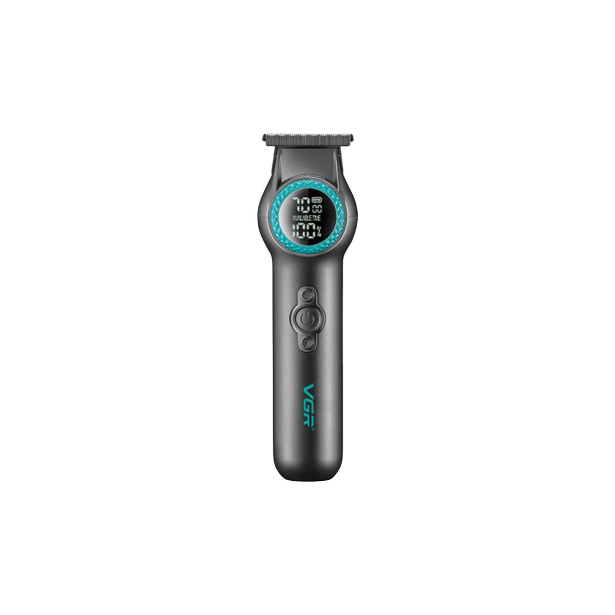 ماشین اصلاح موی سر و صورت وی جی ار مدل V-990، اصلاح به صورت صفر زن و حجم زن، با طراحی ارگونومیک، نمایش وضعیت باتری، منبع انرژی باتری قابل شارژ، دارای تیغه از جنس سرامیک، تکنولوژی اصلاح به صورت تریم، به همراه روغن، برس تمیزکننده و کابل شارژ USB