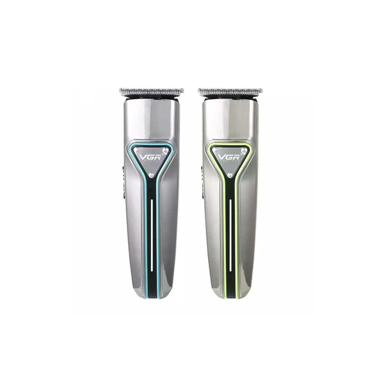 ماشین اصلاح موی سر و صورت وی جی آر مدل V-008، با قابلیت استفاده به صورت خشک و مرطوب، منبع انرژی باتری قابل شارژ، دارای تیغه از جنس استیل ضد زنگ، تکنولوژی اصلاح به صورت چرخشی، به همراه برس تمیزکننده