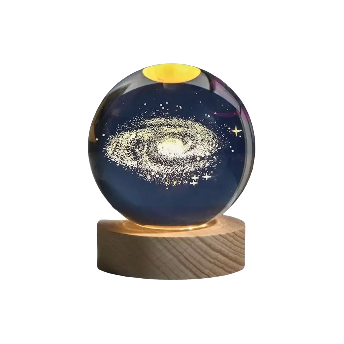 چراغ خواب مدل گوی کریستالی طرح کهکشان قطر 8 سانتیمتر