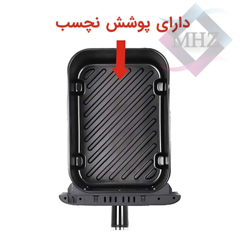 هواپز 9 لیتری گوسونیک مدل GAF-859، دارای پوشش نچسب، محافظ گرمای بیش از حد، تایمر قابل تنظیم، قابلیت تنظیم میزان دما، دارای بیشتر از 7 حالت پخت شامل سیب زمینی، مرغ، ماهی، گوشت، پیتزا، سبزیجات، گرم نگه داشتن، یخ زدایی، چرخش هوای گرم